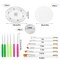 26 Pieces Decorating Kit Supplies Including 2 Acrylic Cookie Turntable 6 Cookie Scribe Needle 4 Silicone Mesh Mats 6 Cookie Decoration Brushes 8 Rubber Feet Bumpers